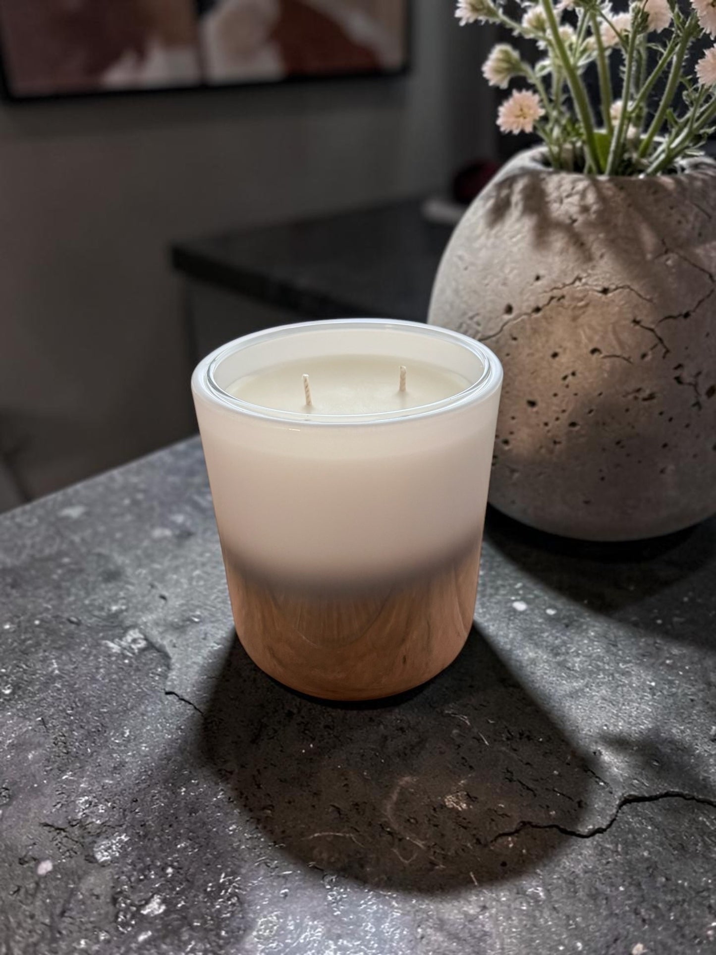 Signature Rosegold Ombre vessel with insert - Citrus Blossom