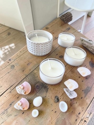 Pure Origin Tea Light Bundle - Spearmint - Soft Arctic White Vessel