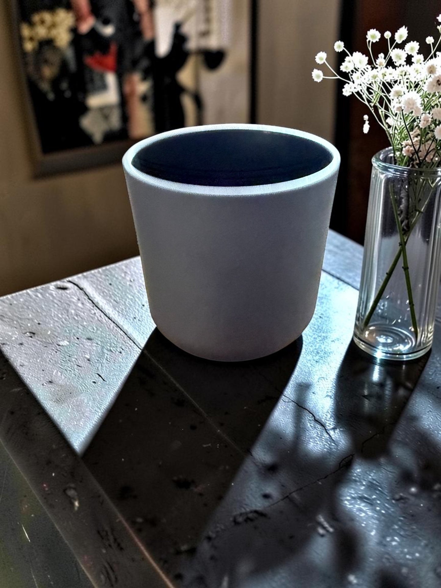 Signature black matte vessel with insert - Citrus Blossom