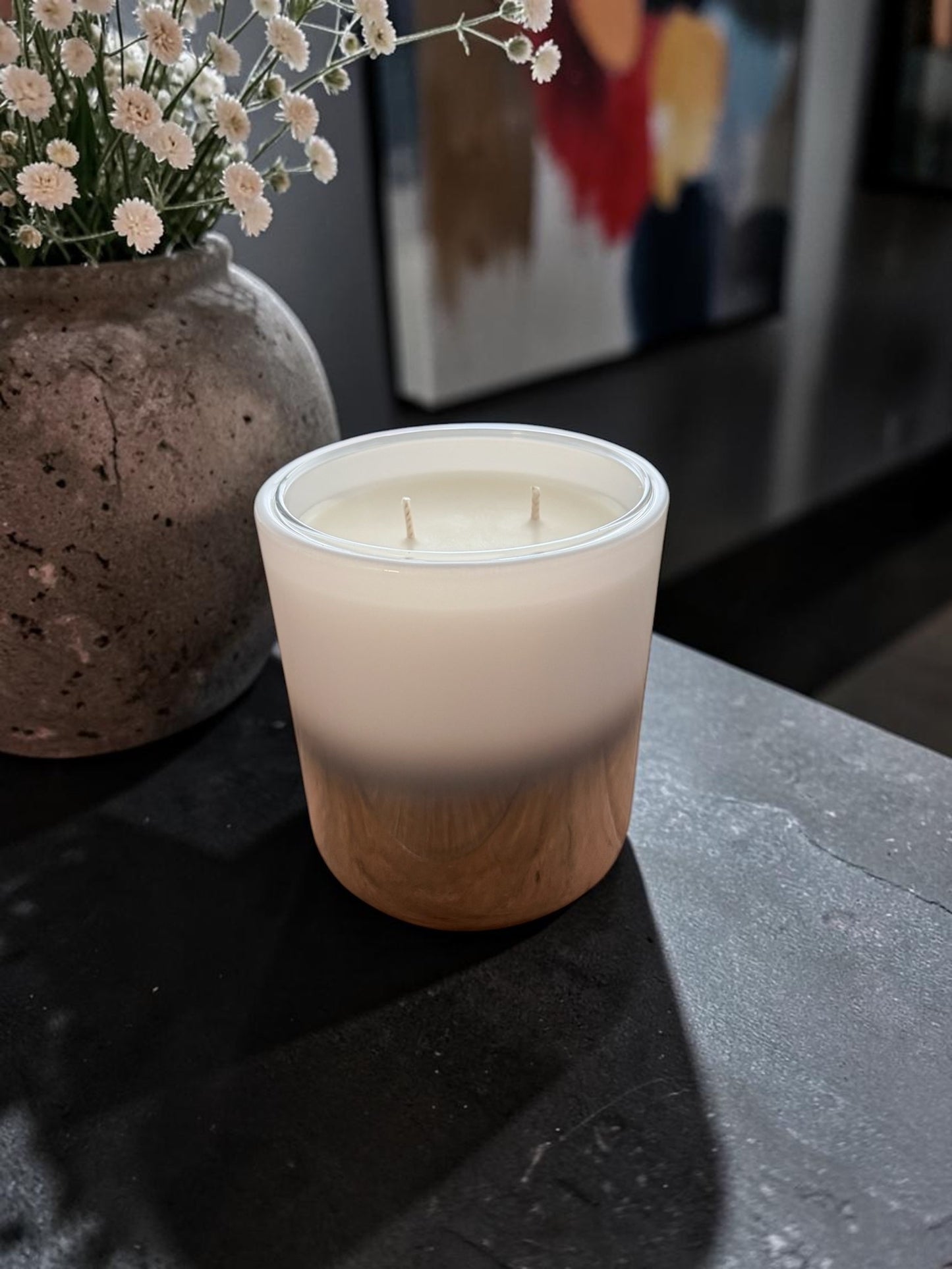 Signature Rosegold Ombre vessel with insert - Citrus Blossom